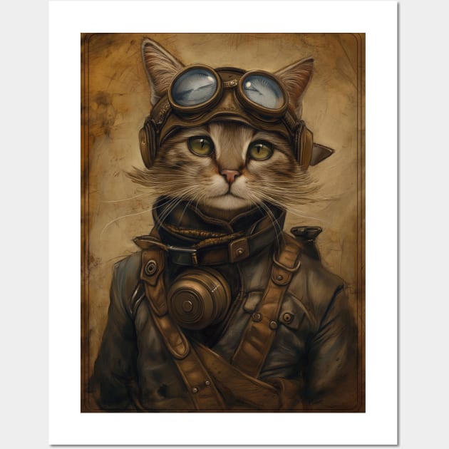 Steampunk Cat Wall Art by Durro